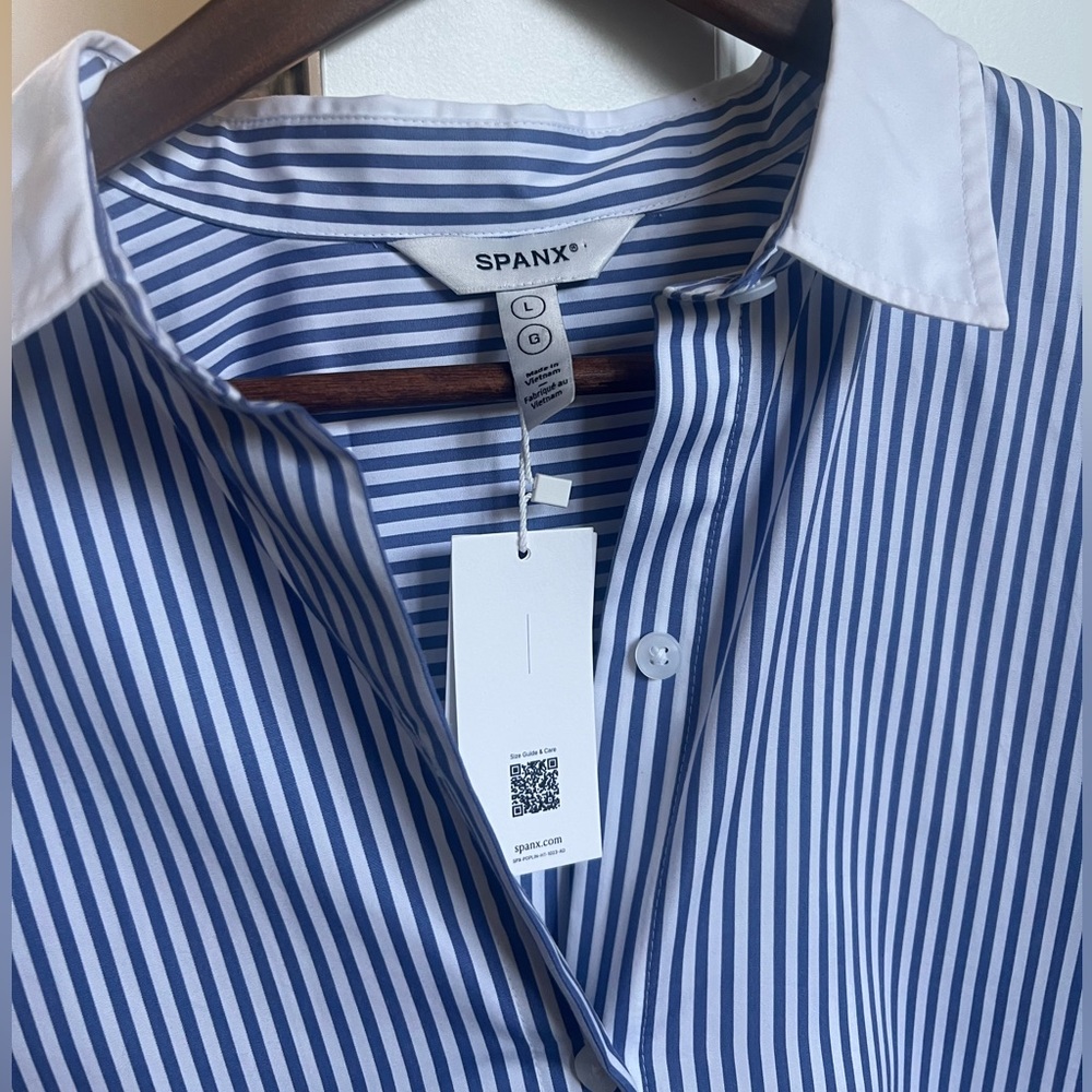 Spanx Poplin Women’s Shirt Dress - Picture 11 of 16